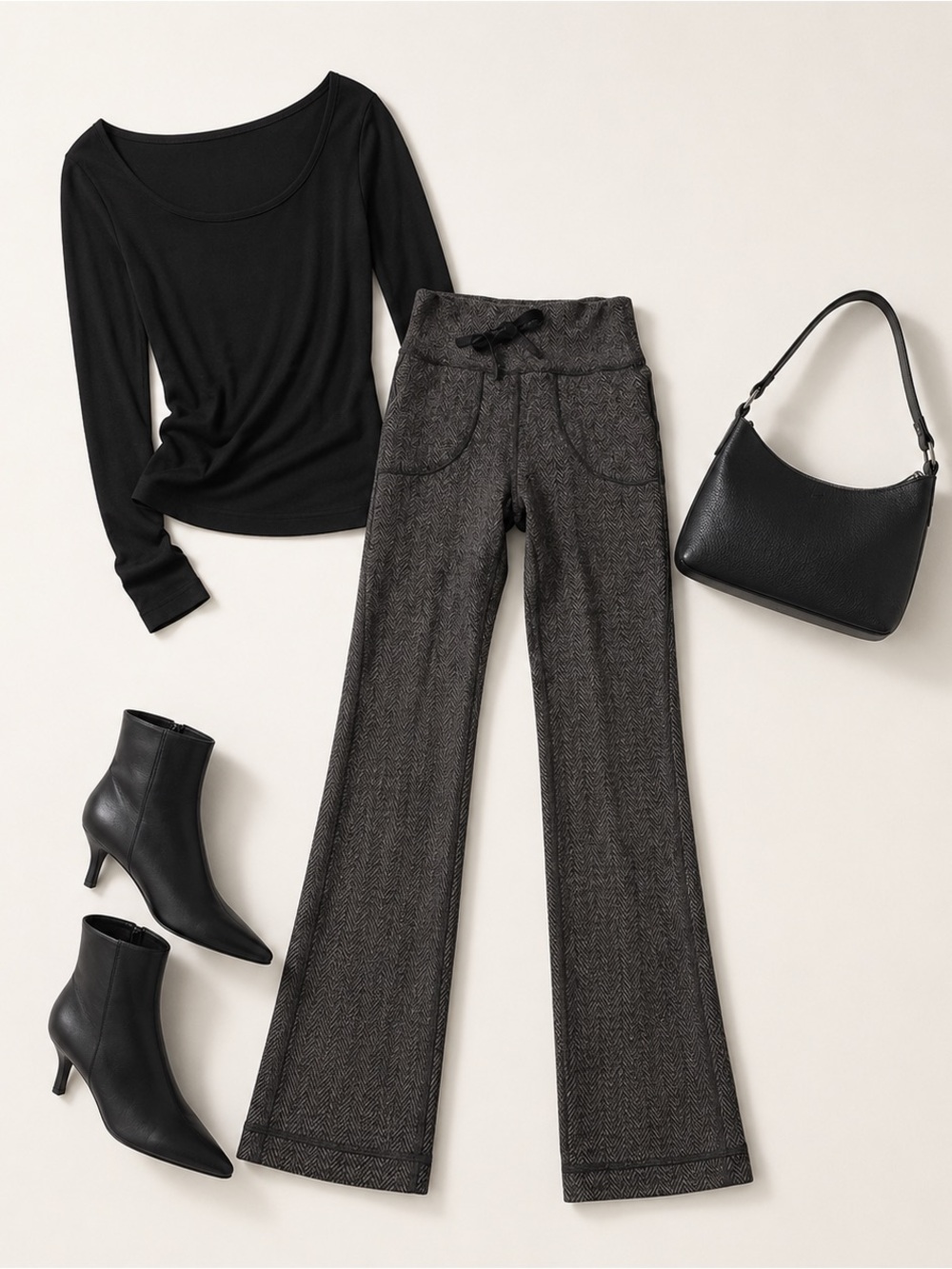 Lululemon Skinny Will Herringbone Size 4 Leggings- Black/Gray EUC